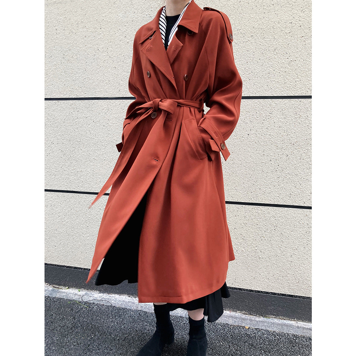 British Loose Draping Trench Coat