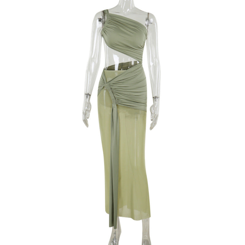 Socialite Elegant Sexy Slim Fit Mesh Ribbon Dress for Women