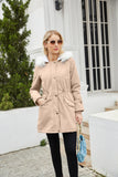 Winter Detachable Fur Hooded Cotton Coat