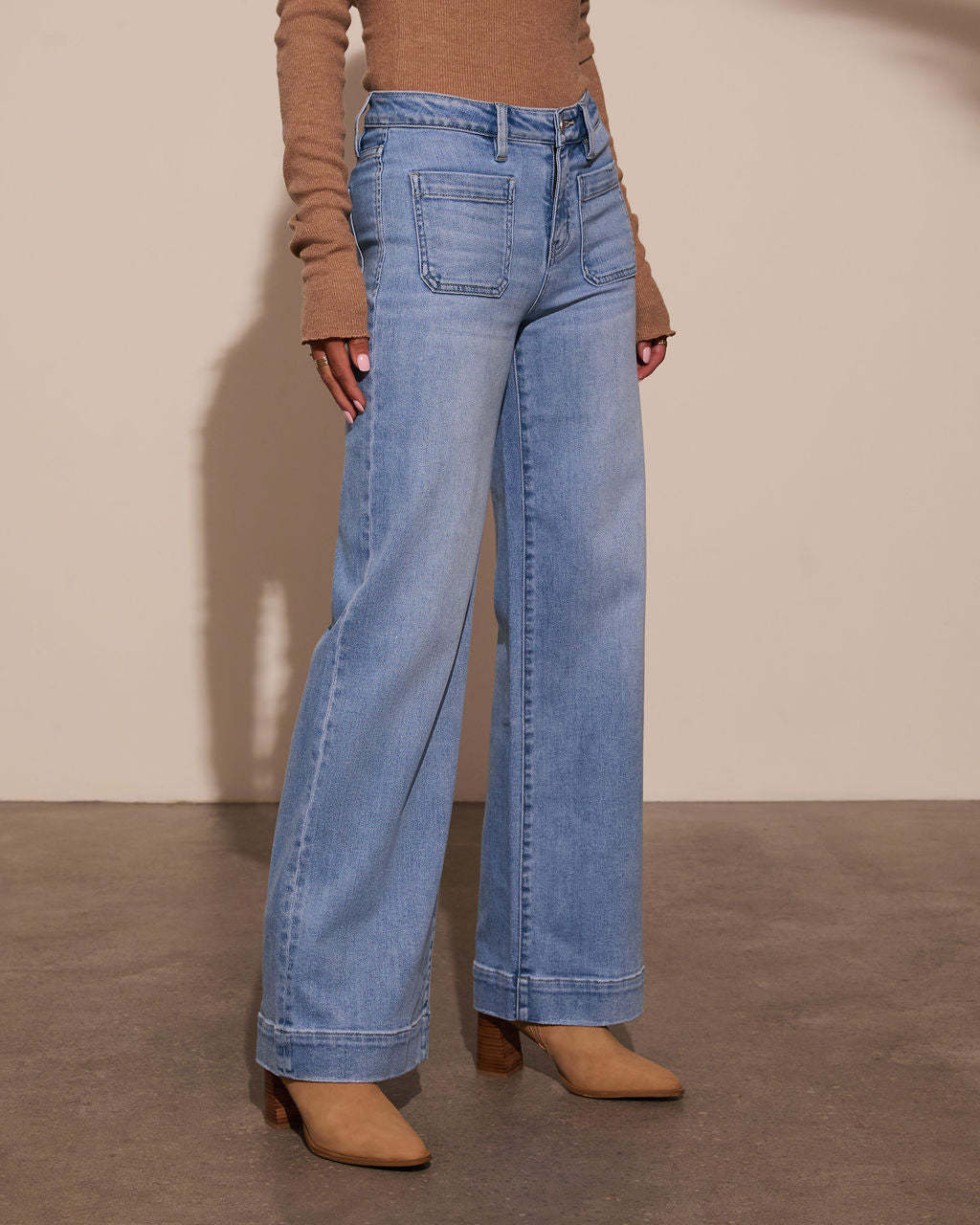 High Waist Wide Leg Retro Jeans