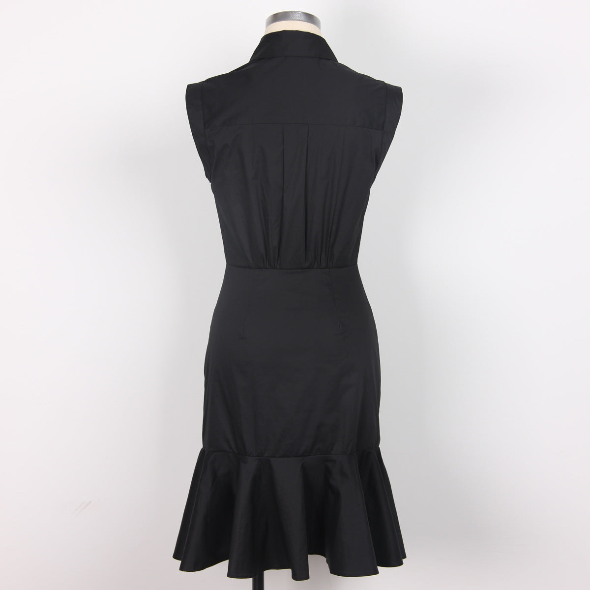 Summer Cotton Single Breasted Fishtail Dress