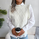 Strickweste mit Holzohren und Diamanten für Damen