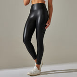 High Waist Faux Leather Leggings for Women