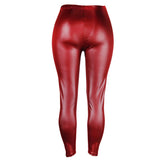 Popular Stretchy Leather Cropped Leggings