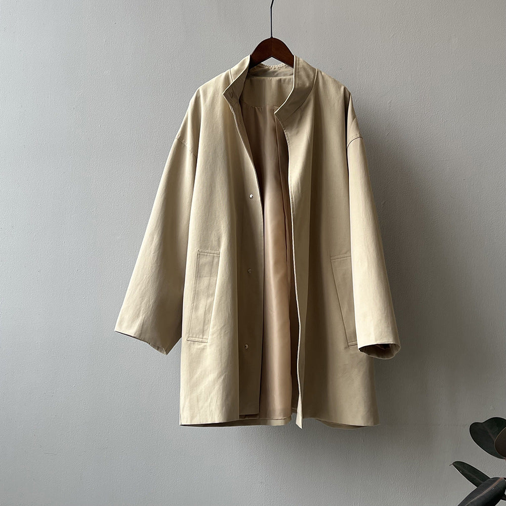 Manteau mi-long à col montant Tooling