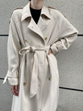 British Loose Draping Trench Coat