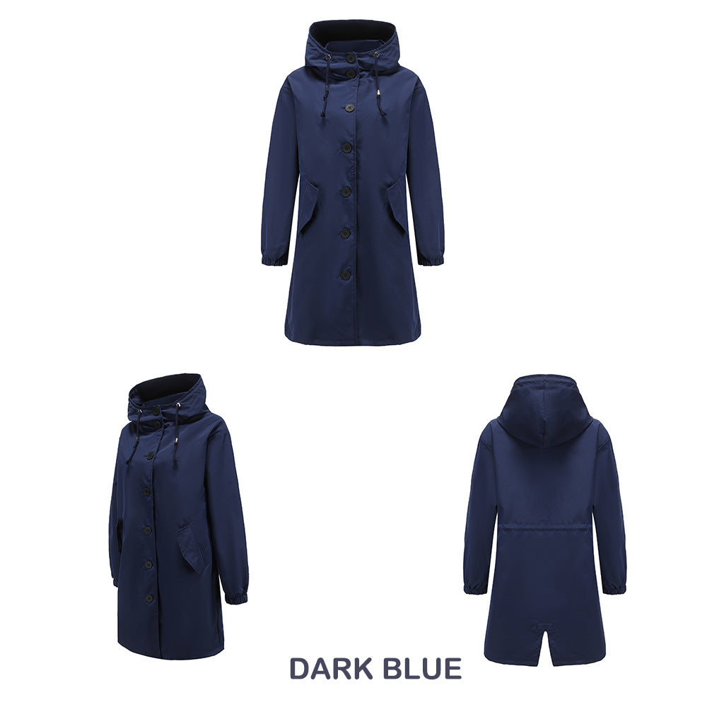 Waterproof Long Anorak Trench Coat