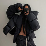 Manteau en coton épais avec écharpe