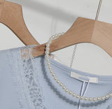 Romantic Lace V-Neck Sexy Slim Fit Short Sleeve Top