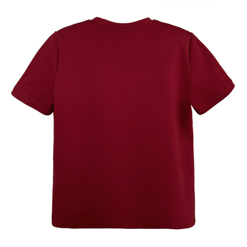 Letter Graphic Embroidered Short Sleeve T-Shirt for Women