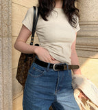 White Short Sleeve Round Neck Slimming Bandage Top for Women