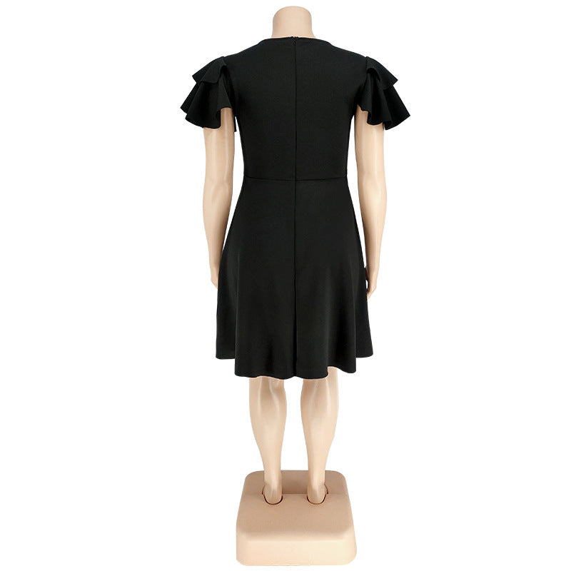 Lebendiges Swing-Kleid in Übergröße für formelle Anlässe