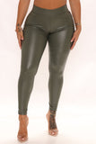 Casual Stretch Leather Trousers