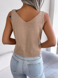 Casual V Neck Buttons Plait Cardigan for Women