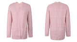 Twist Pocket Mid-Length Knitted Cardigan Coat
