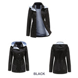 Manteau coupe-vent rayé avec chapeau amovible