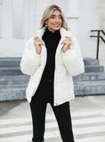 Manteau matelassé chaud en coton pour femme
