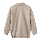 Oversize-Lederjacke für Damen