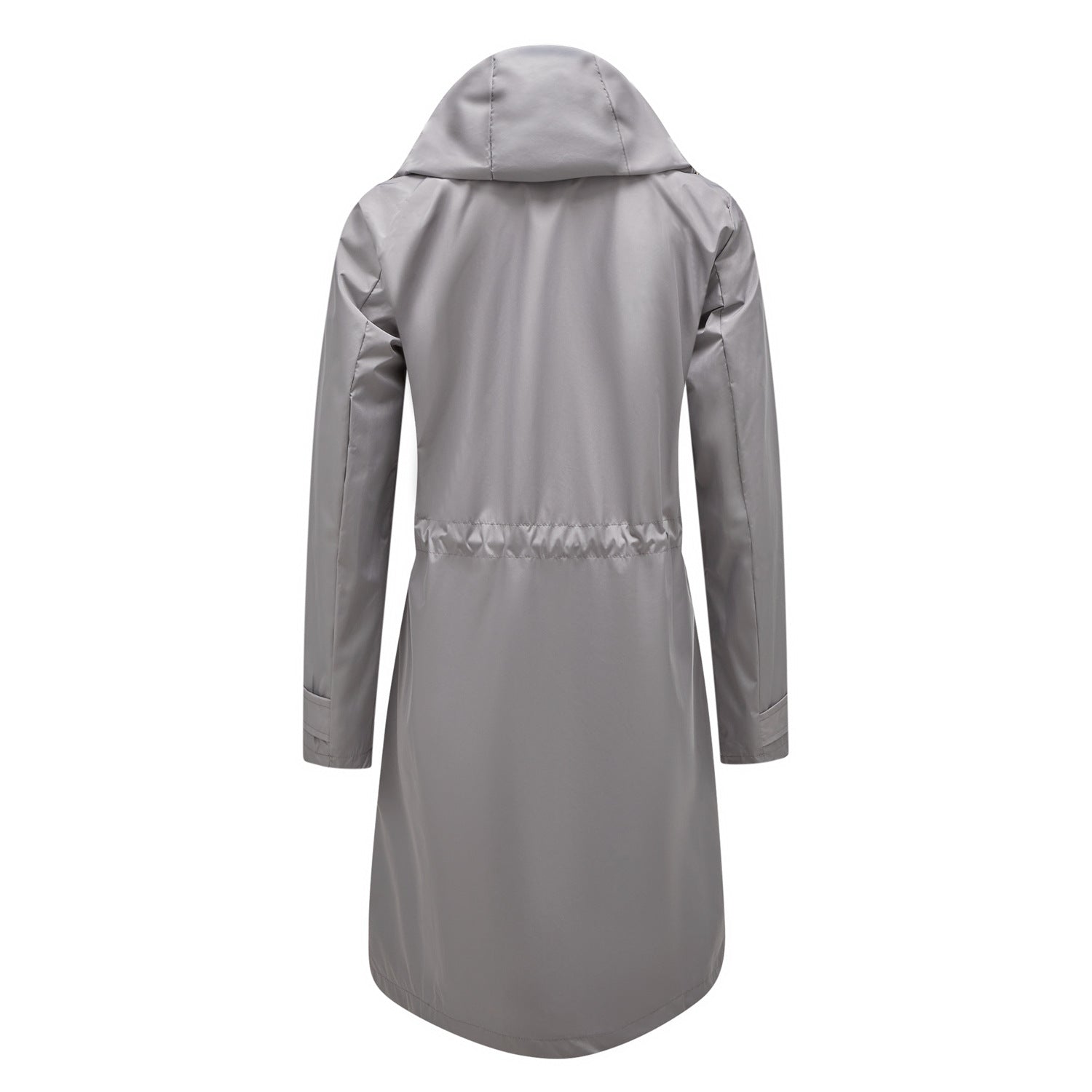 Trench-coat long à capuche imperméable