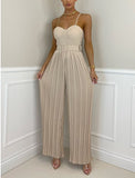 ChicPulse Pleated Belt Bodysuit