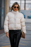 Manteau court en coton rembourré à col haut
