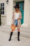 Mid-Length Five-Pointed Star Knitted Cardigan