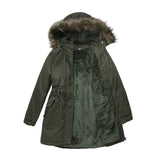 Steppparka mit abnehmbarem Pelzkragen