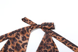 Leopard Print Backless Halter Hip-Lift Jumpsuit