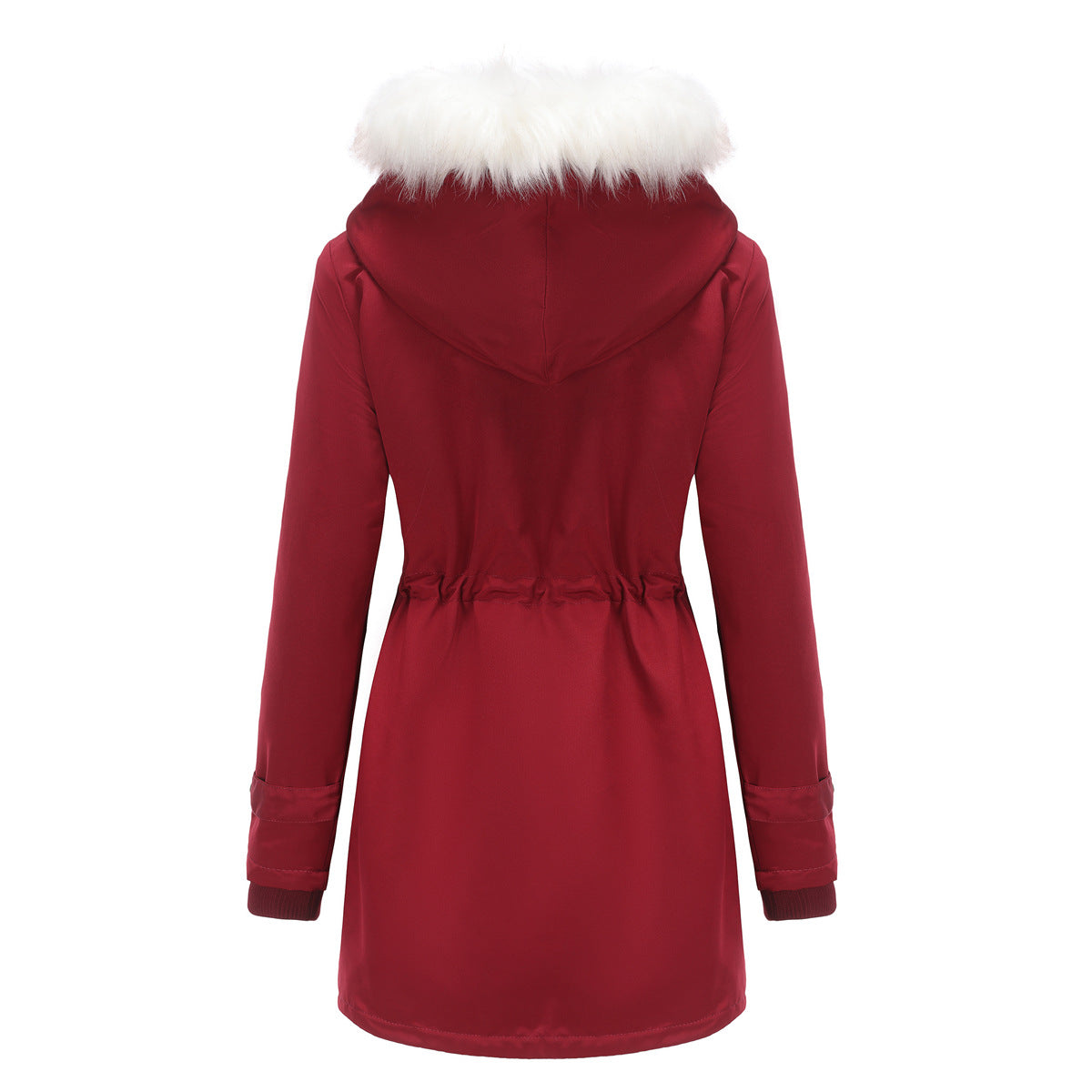 Winter Detachable Fur Hooded Cotton Coat