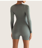 SculptFit Ballet-Style Slim Long Sleeve Yoga Romper
