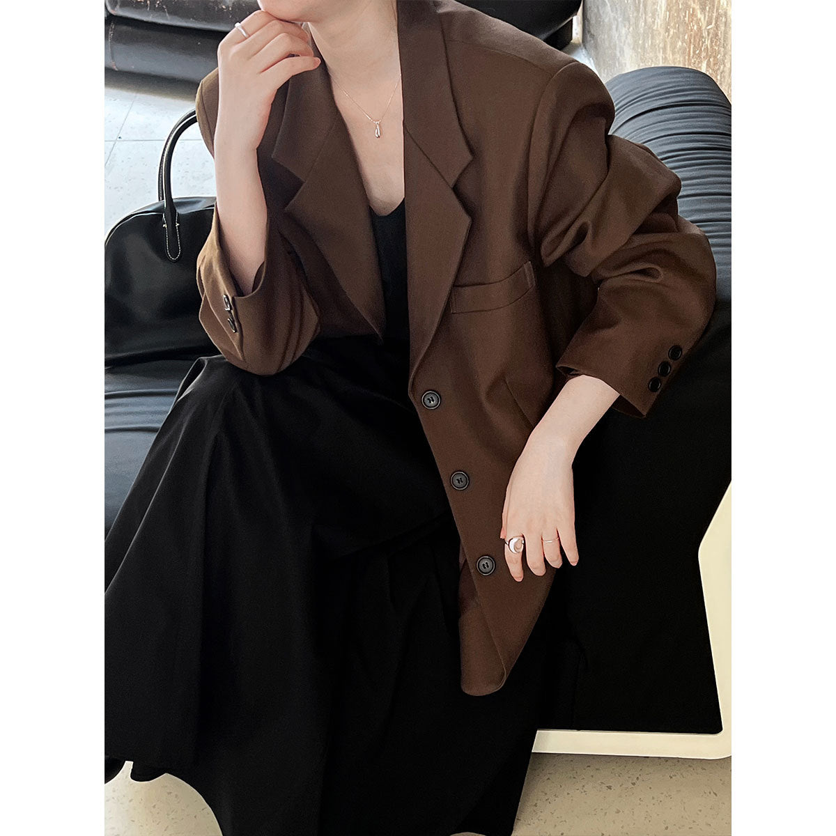Korean Retro Long Sleeve Blazer
