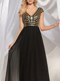 Grünes Maxi-Cocktailkleid mit Fischschwanzärmeln aus Chiffon
