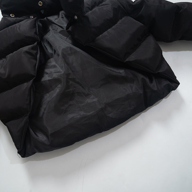 Manteau asymétrique rembourré en coton à manches longues