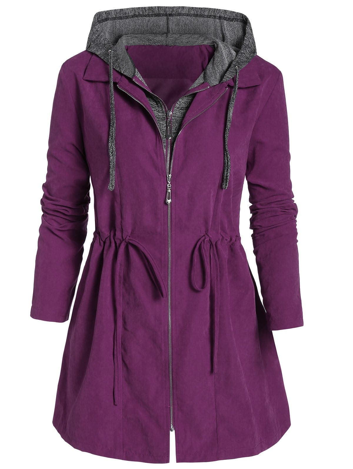 Mid-Length Hooded Cotton Padded Coat