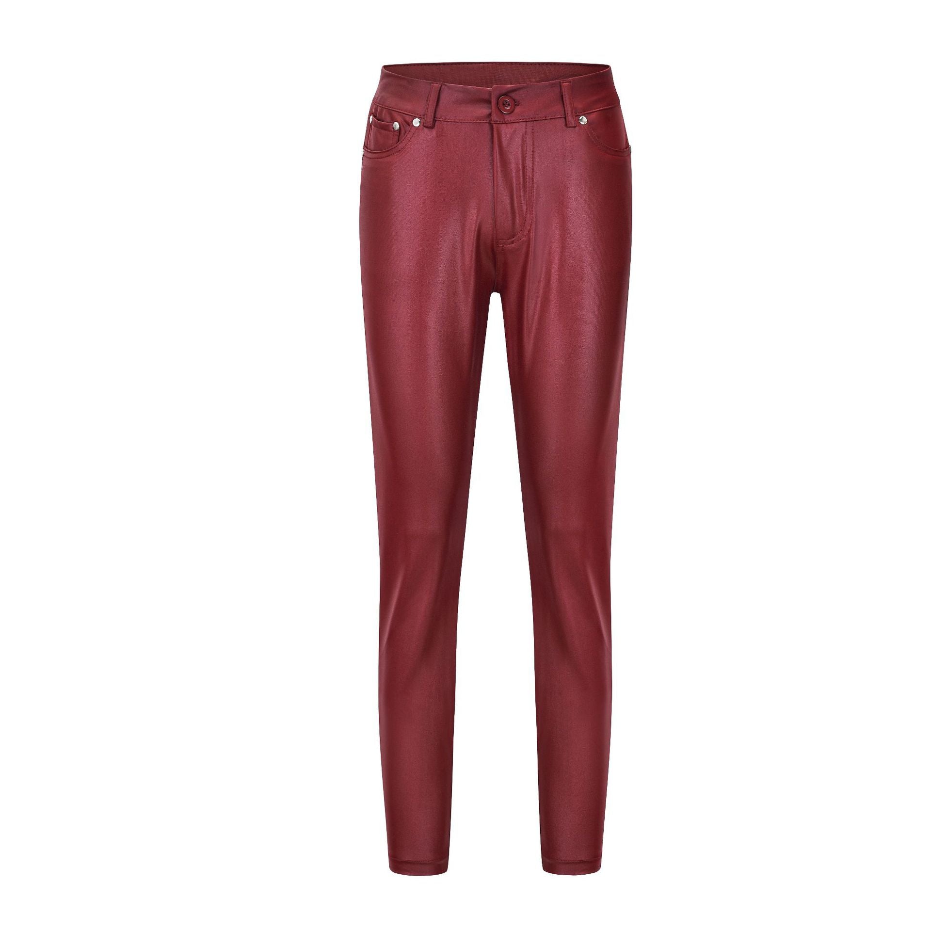 Lässige Skinny-Hose aus Kunstleder für Damen