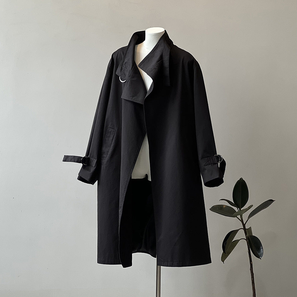 Manteau long de printemps Khaki Breeze