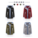Manteau coupe-vent rayé avec chapeau amovible