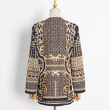 Blazer mit V-Ausschnitt und Bubble-Beads-Print