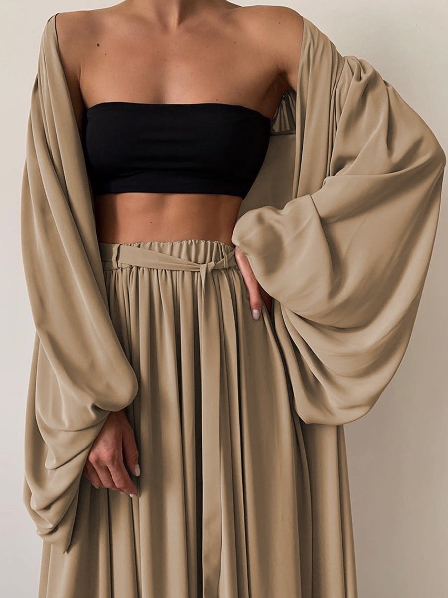 Casual Strapless Vest and Pants Set
