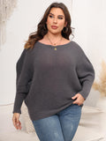 Women Pullover Woven Sweater - Plus Size Loose Fit