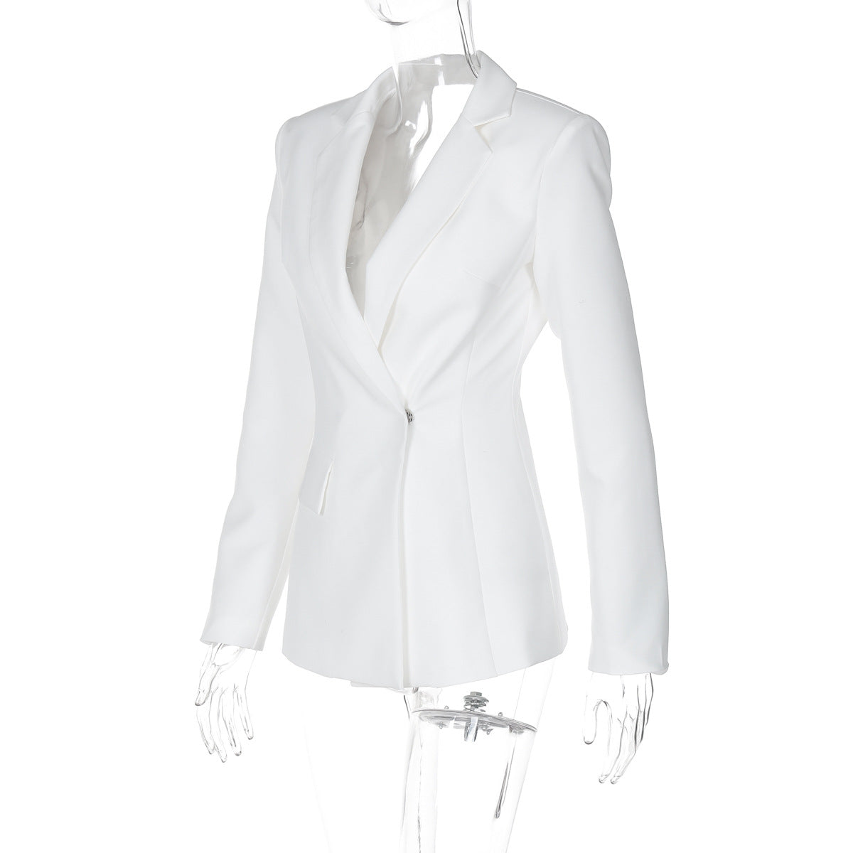 Backless Slim Fit Long Sleeve Blazer