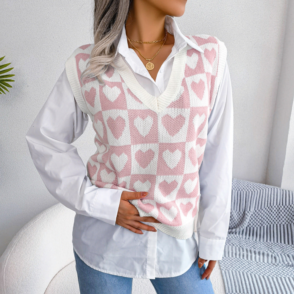 College Heart Strickweste für Damen