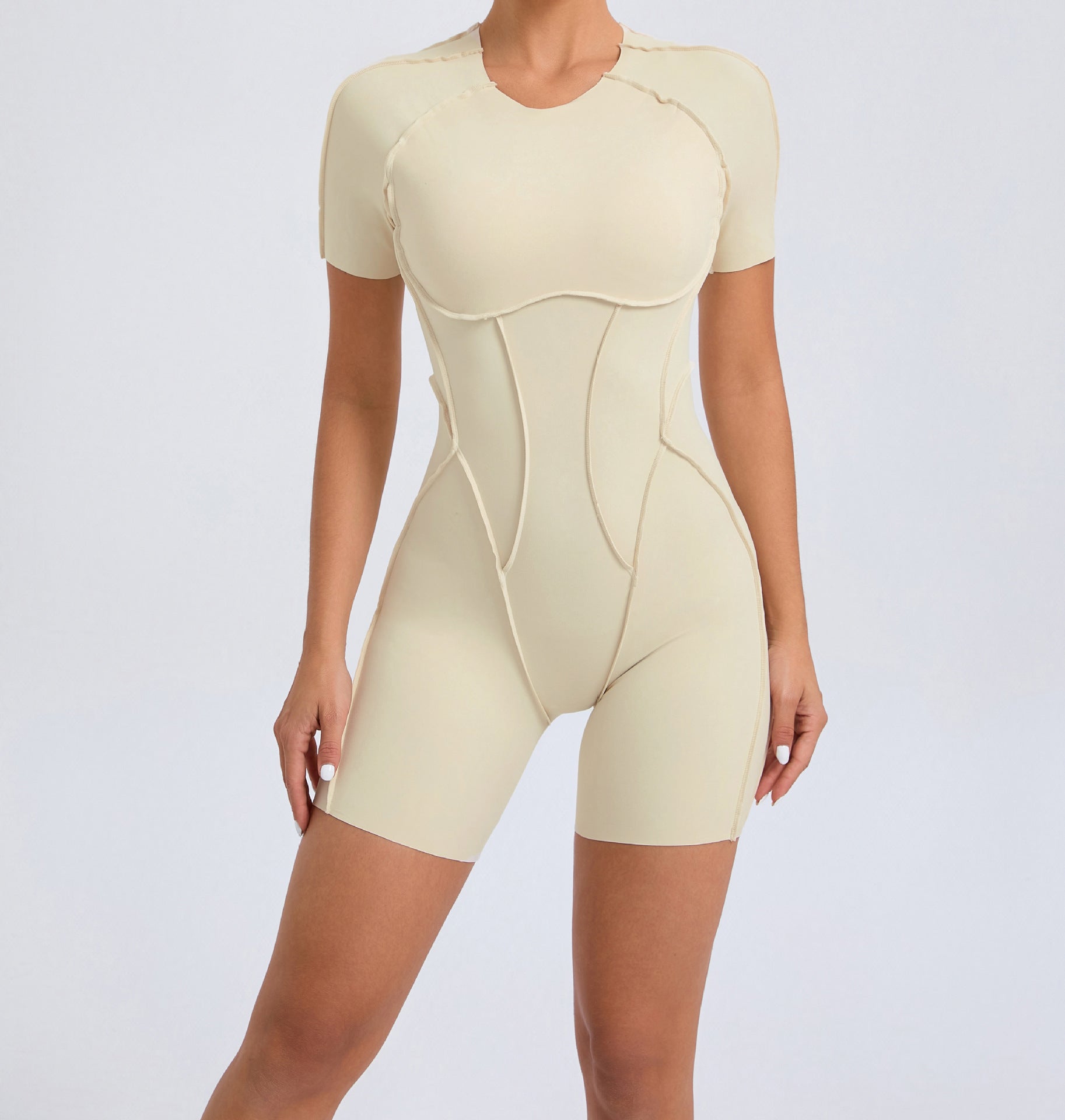 Short Sleeve Tight Sports Yoga Suit