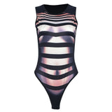 Sexy Sleeveless Printed High Elastic Jumpsuit Sexy Top