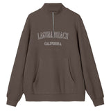Sweatshirt mit aufgesticktem Buchstaben und Reißverschluss