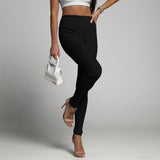 High Waist Vertical Striped Leggings
