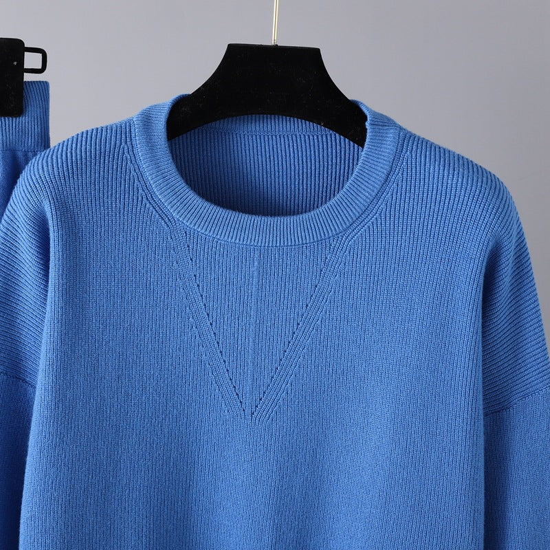 Knitted Two-Piece Sweater Outfit for Women