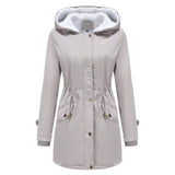 Winter Detachable Fur Hooded Cotton Coat