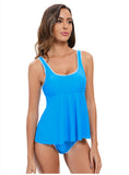 Solid Color Sexy Skirt Conservative Triangle Swimsuit