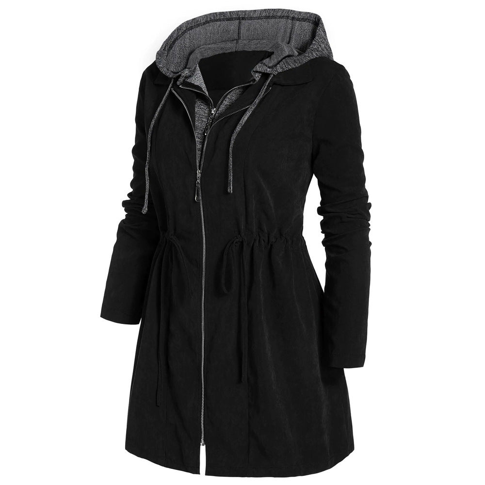 Mid-Length Hooded Cotton Padded Coat